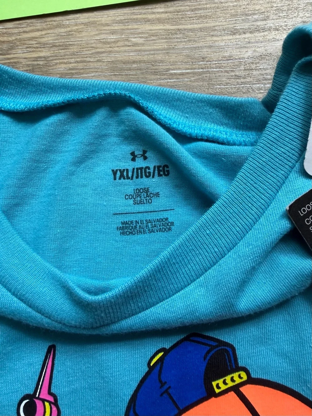 NWT Under Armour Boys XL Turquoise Graphic T-Shirt